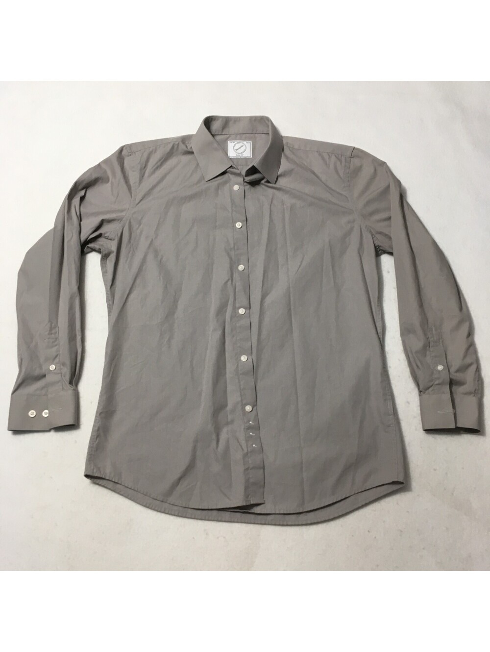 Bespoke Men's 15.5-32 SLIM FIT GRAY Dress Shirt